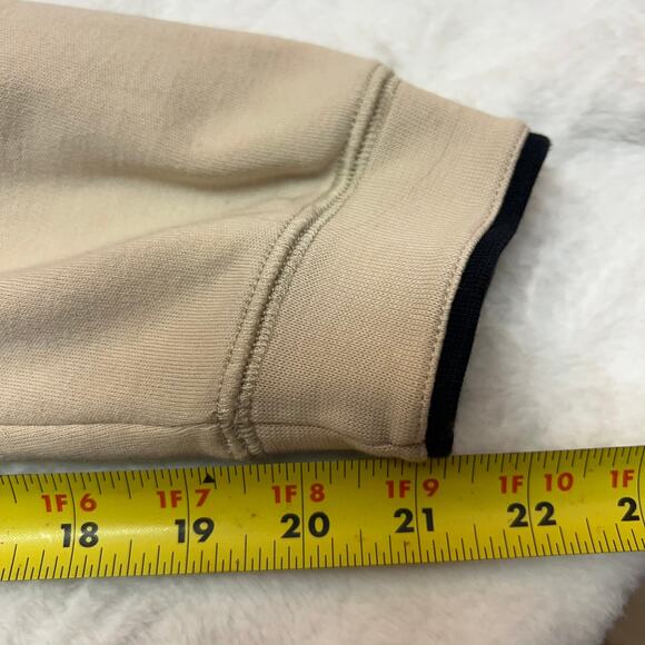 Bobby Jones Players Men’s 1/4 Zip Beige Sweatshirt Size L 100% Peruvian Cotton - Picture 9 of 11